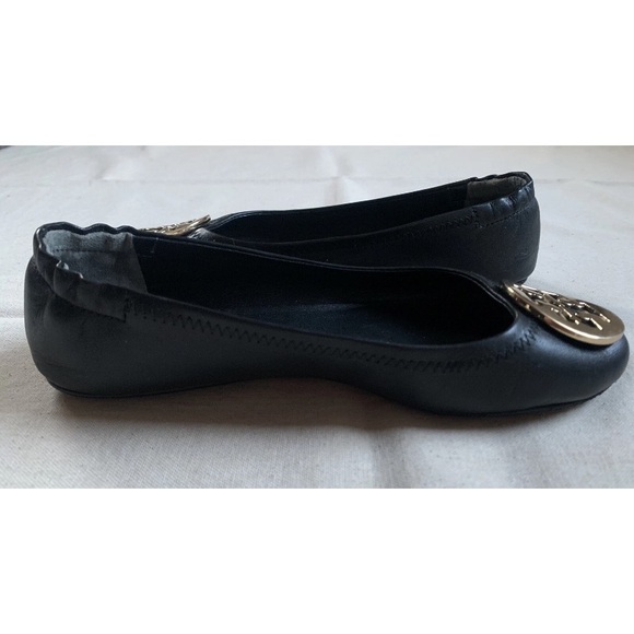 Tory Burch Sz 6M Black Leather Ballet Flats - Picture 6 of 6